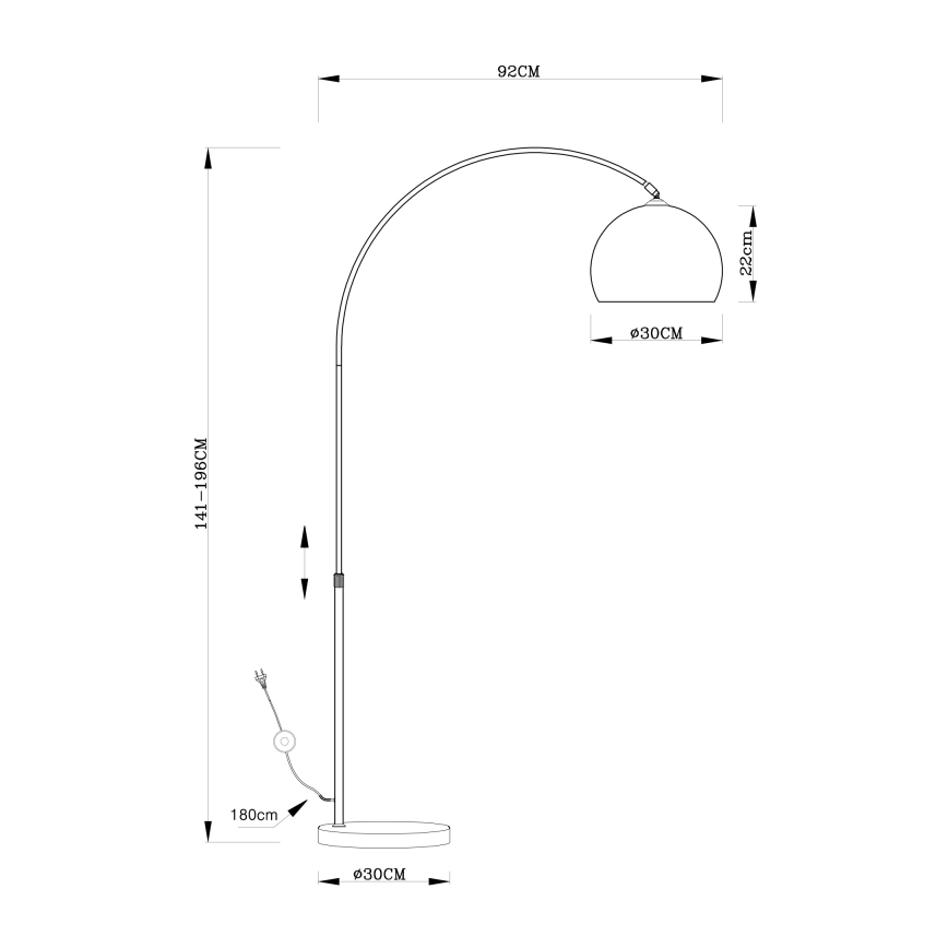Globo - Stojeća lampa 1xE27/40W/230V