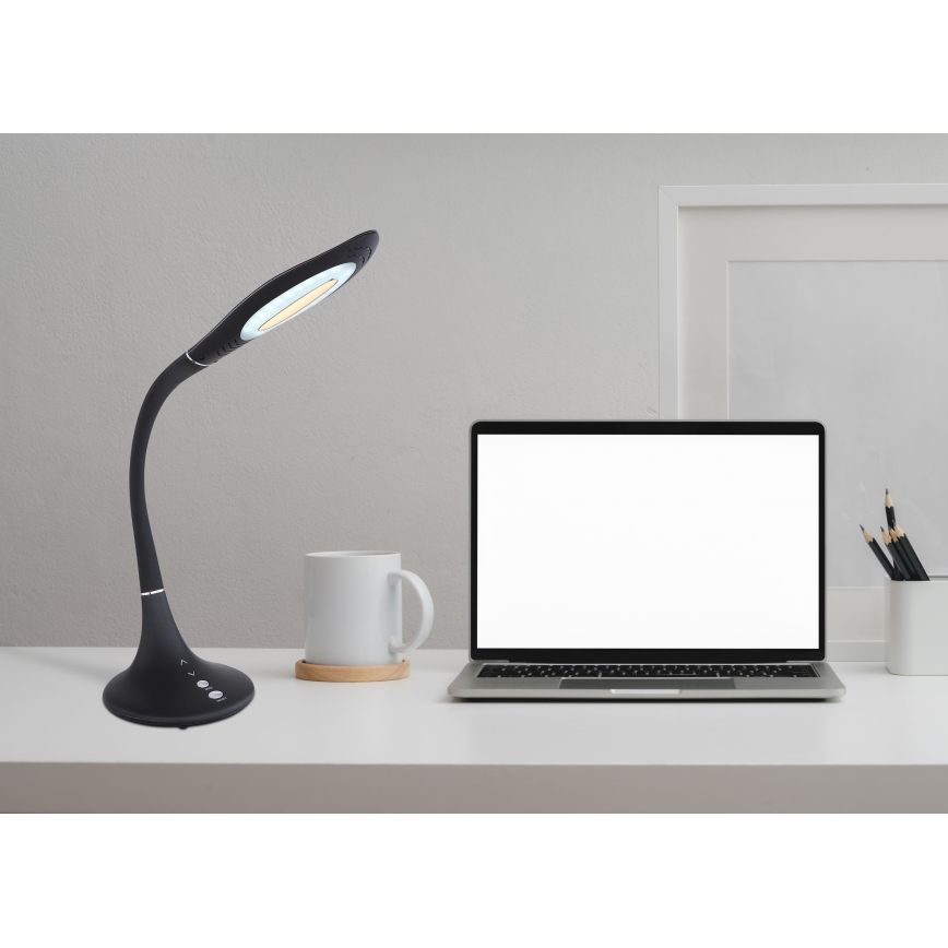 Globo - LED prigušiva dodirna fleksibilna stona lampa LED/9W/230V 3000/4500/6500K crna