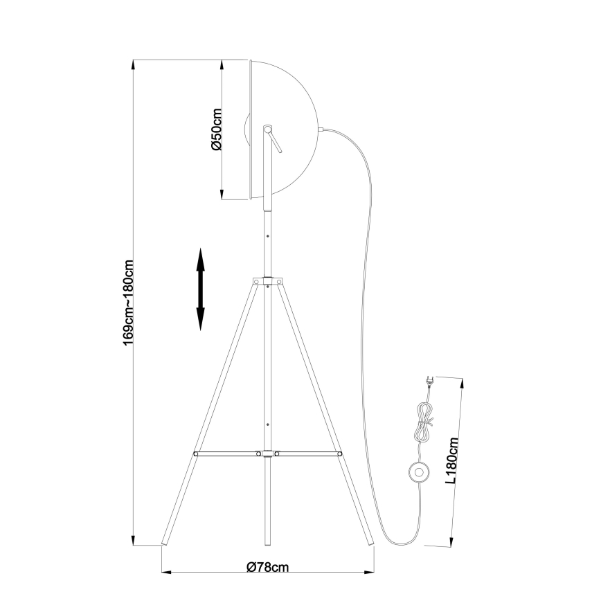 Globo - Podna lampa 1xE27/60W/230V