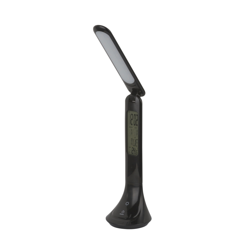 Globo - LED prigušiva punjiva stona lampa sa displejem LED/4W/230V 2200 mAh crna