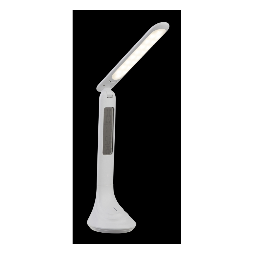 Globo - LED prigušiva punjiva stona lampa sa displejem LED/4W/230V 2200 mAh bela