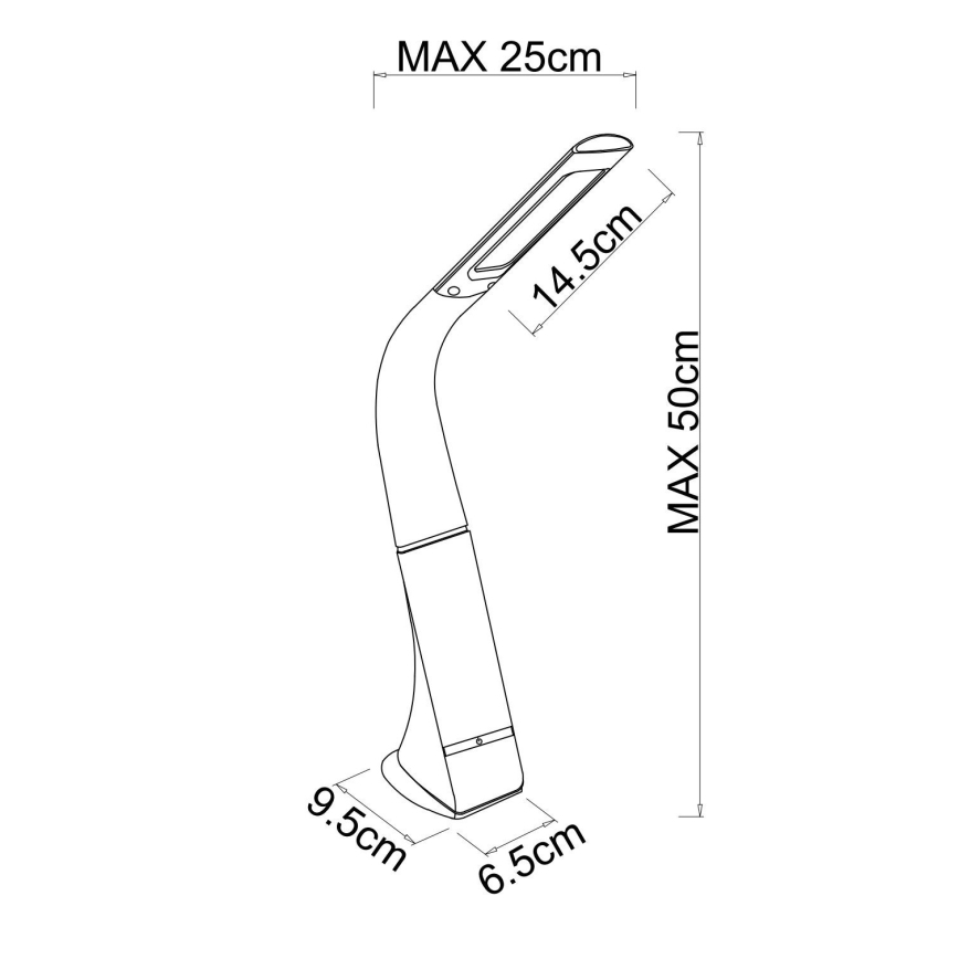 Globo - prigušiva LED stona lampa sa dodirnim upravljanjem, punjiva LED/5W/5V 2200 mAh