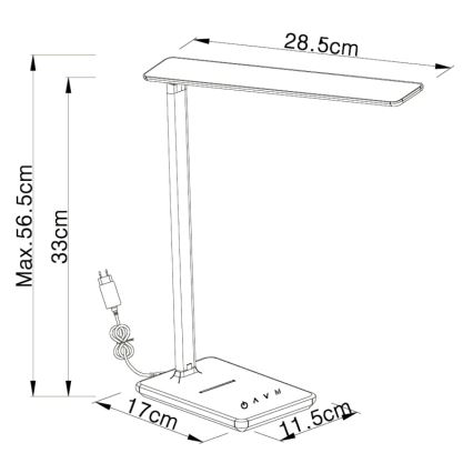 Globo - LED prigušiva stona lampa LED/5W/230V