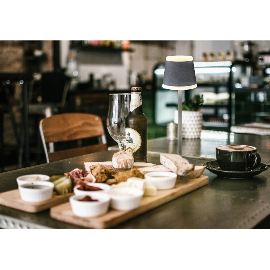 Globo - LED prigušiva punjiva dodirna stona lampa LED/4,6W/3,7V 3000K 1800mAh siva IP54