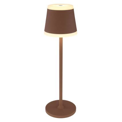 Globo - LED prigušiva punjiva stona lampa sa dodirnim upravljanjem LED/4,6W/3,7V 3000K 1800mAh braon IP54