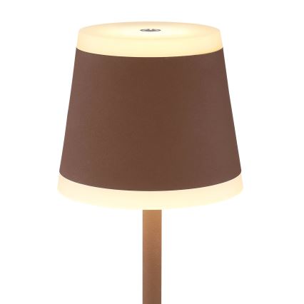 Globo - LED prigušiva punjiva stona lampa sa dodirnim upravljanjem LED/4,6W/3,7V 3000K 1800mAh braon IP54