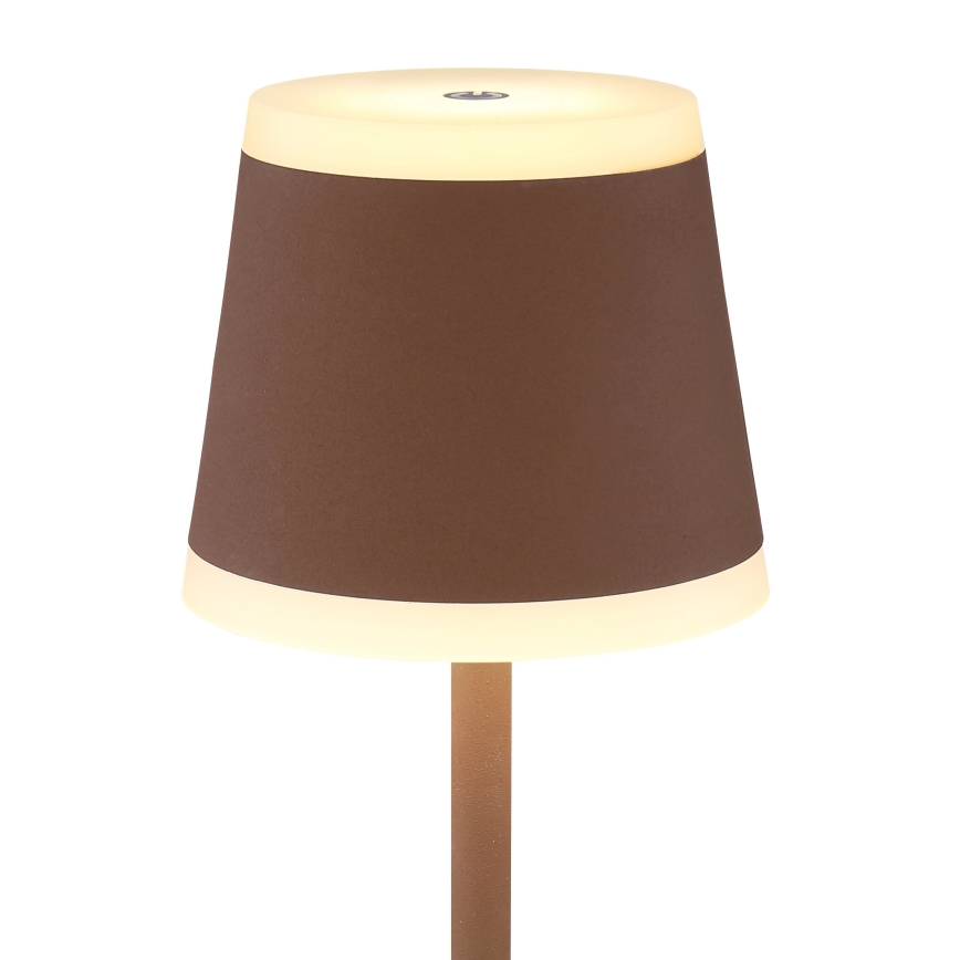 Globo - LED prigušiva punjiva stona lampa sa dodirnim upravljanjem LED/4,6W/3,7V 3000K 1800mAh braon IP54