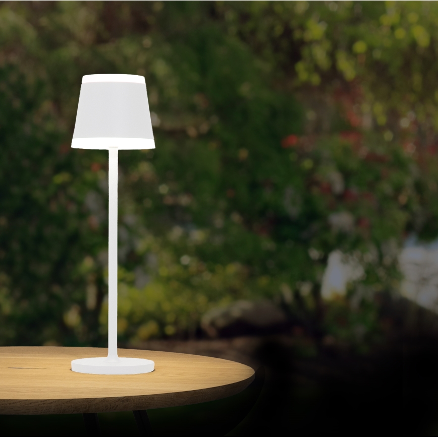 Globo - LED prigušiva punjiva dodirna stolna lampa LED/4,6W/230V 1800 mAh USB IP54 bela