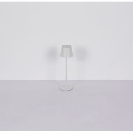 Globo - LED prigušiva punjiva dodirna stolna lampa LED/4,6W/230V 1800 mAh USB IP54 bela