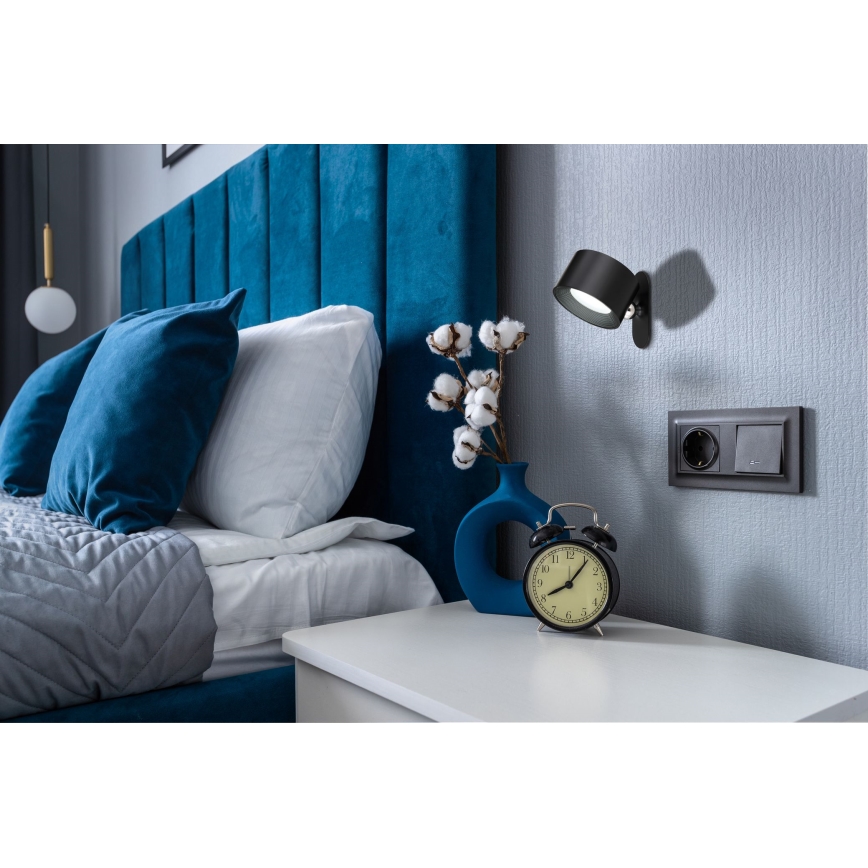 Globo - LED prigušiva dodirna stona lampa 4u1 LED/4W/5V 3000/4000/5000K 1200 mAh crna