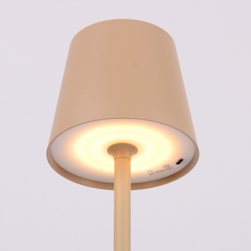 Globo - LED prigušiva dodirna spoljašnja lampa LED/3W/3,7V IP44 1800 mAh USB bež