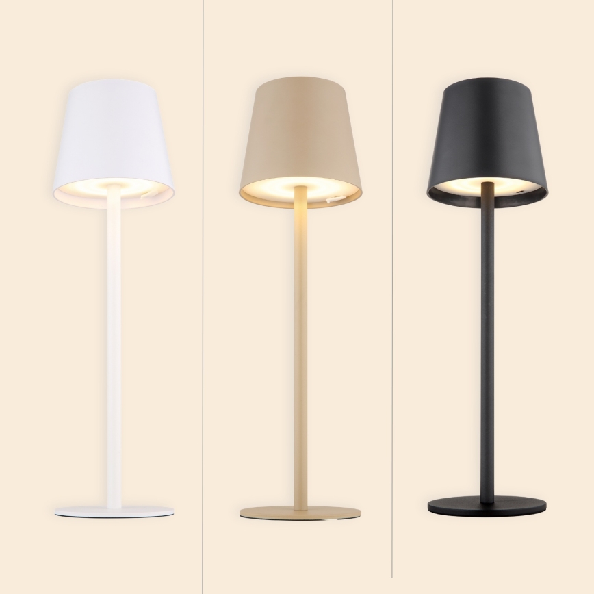 Globo - LED prigušiva dodirna spoljašnja lampa LED/3W/3,7V IP44 1800 mAh USB bež