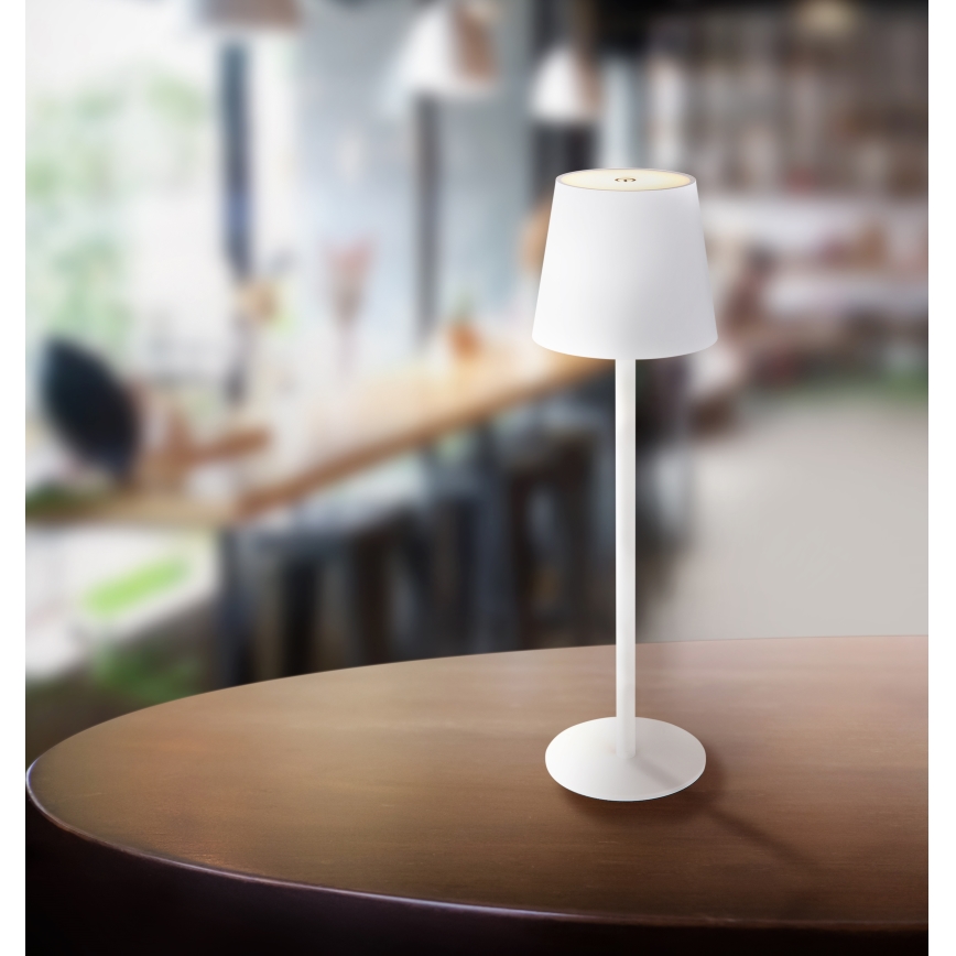 Globo - LED prigušiva dodirna spoljašnja lampa LED/3W/3,7V IP44 1800 mAh USB bela