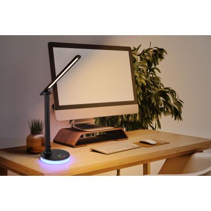 Globo - LED RGBW prigušiva dodirna stona lampa LED/5W/230V + LED/2W 2700K/4000K/6500K crna