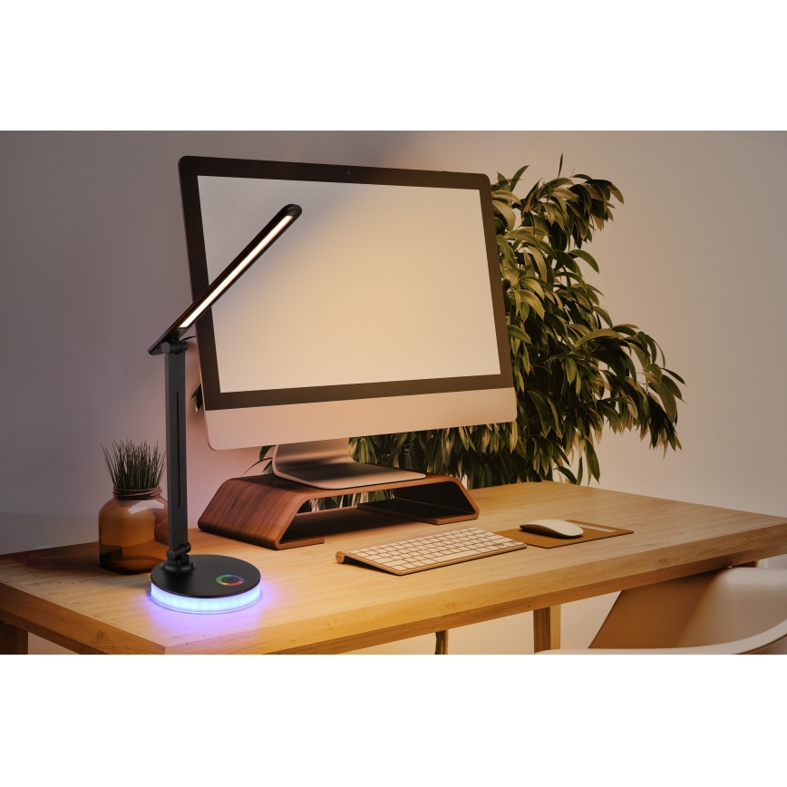 Globo - LED RGBW prigušiva dodirna stona lampa LED/5W/230V + LED/2W 2700K/4000K/6500K crna