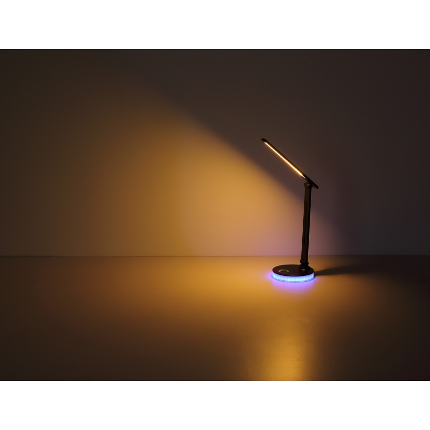 Globo - LED RGBW prigušiva dodirna stona lampa LED/5W/230V + LED/2W 2700K/4000K/6500K crna