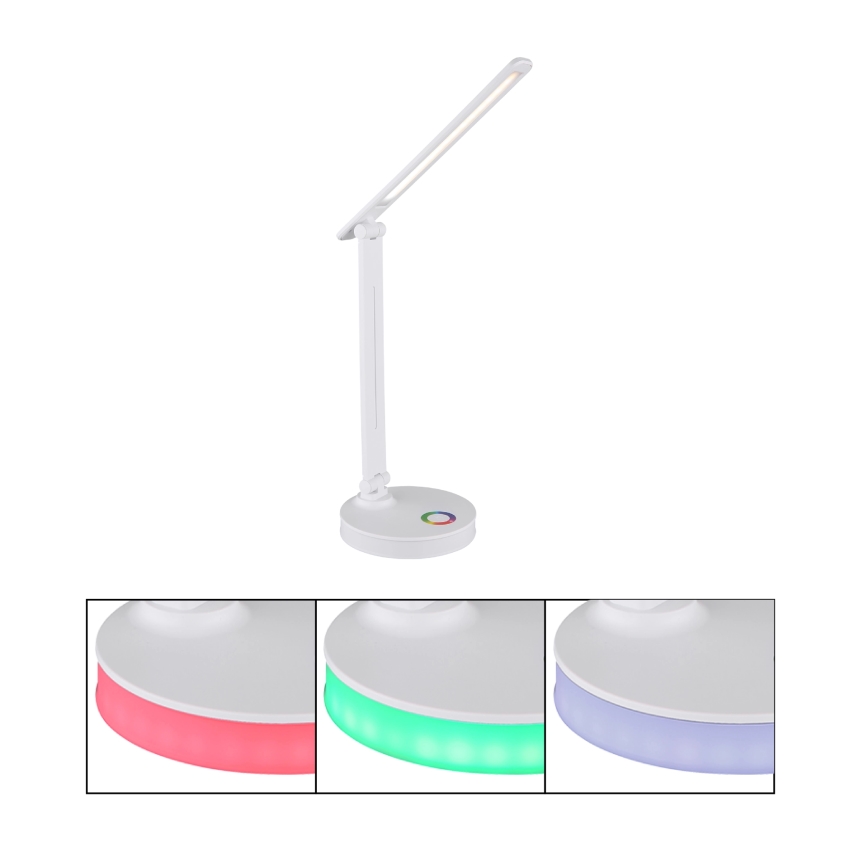 Globo - LED RGBW prigušiva dodirna stona lampa LED/5W/230V + LED/2W 2700K/4000K/6500K bela