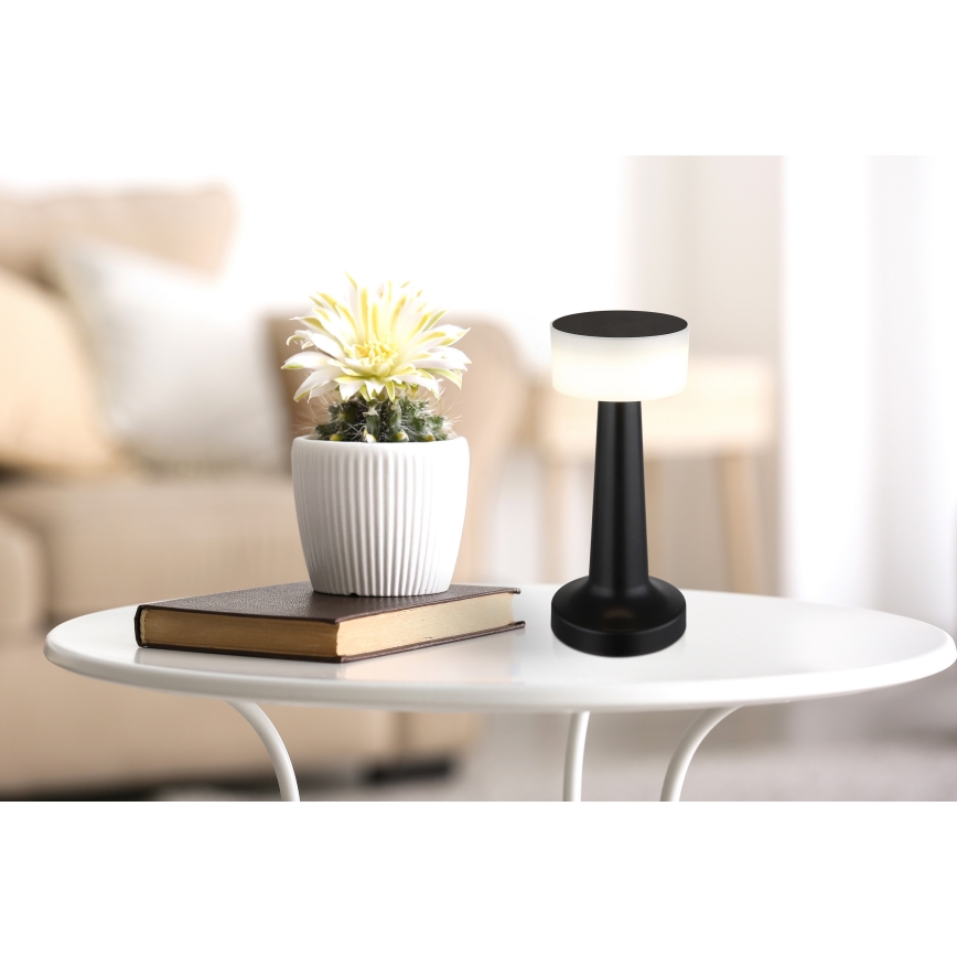 Globo - LED prigušiva dodirna stolna lampa LED/1W/3,7V 2700K/4000K/6500K 800 mAh USB crna