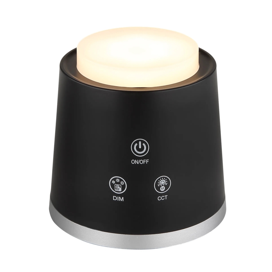 Globo - LED prigušiva dodirna stona lampa 4 u 1 LED/6W/3,7V 3000K/4000K/6500K 1500 mAh USB crna