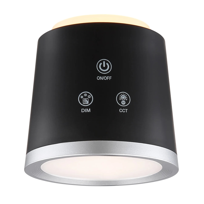 Globo - LED prigušiva dodirna stona lampa 4 u 1 LED/6W/3,7V 3000K/4000K/6500K 1500 mAh USB crna