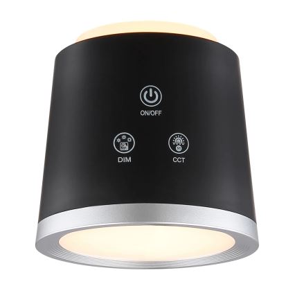 Globo - LED prigušiva dodirna stona lampa 4 u 1 LED/6W/3,7V 3000K/4000K/6500K 1500 mAh USB crna