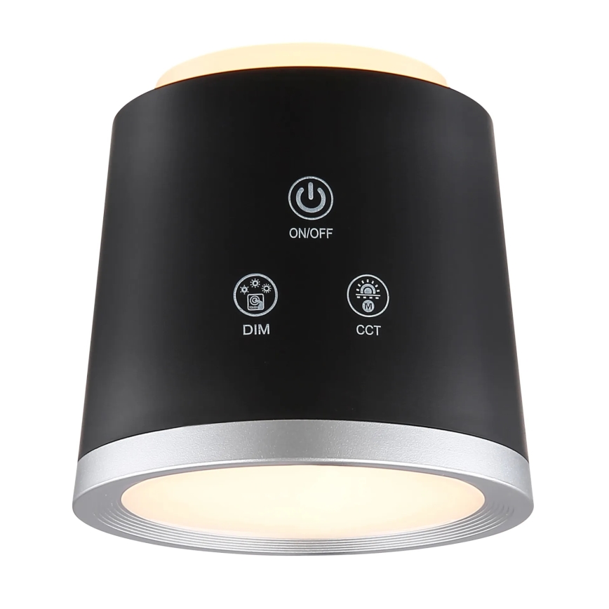 Globo - LED prigušiva dodirna stona lampa 4 u 1 LED/6W/3,7V 3000K/4000K/6500K 1500 mAh USB crna