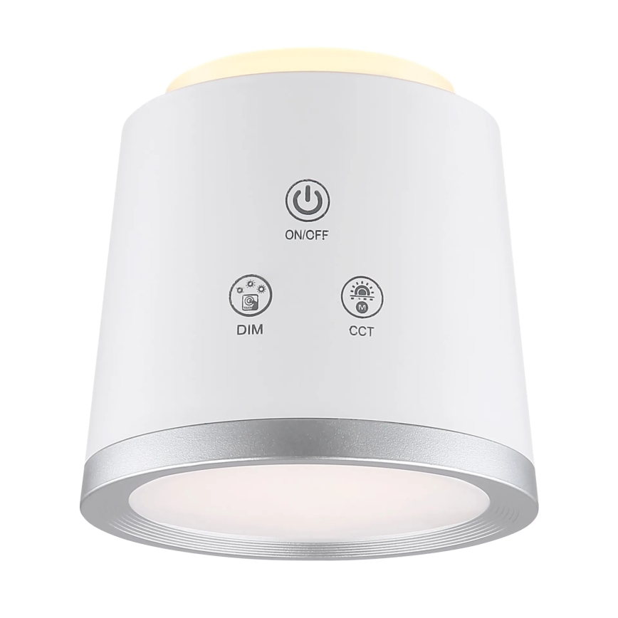 Globo - LED prigušiva dodirna stona lampa 4 u 1 LED/6W/3,7V 3000K/4000K/6500K 1500 mAh USB bela