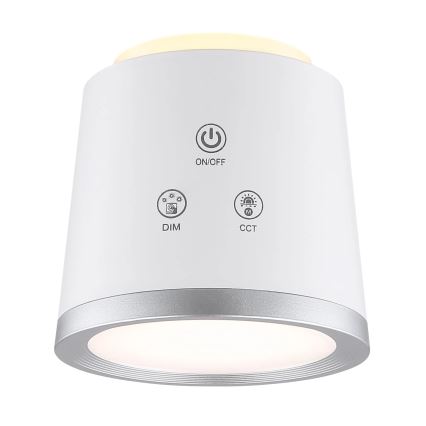Globo - LED prigušiva dodirna stona lampa 4 u 1 LED/6W/3,7V 3000K/4000K/6500K 1500 mAh USB bela