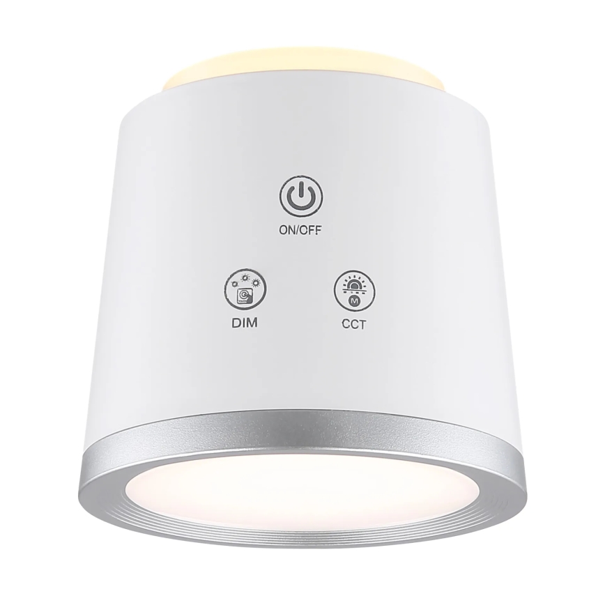 Globo - LED prigušiva dodirna stona lampa 4 u 1 LED/6W/3,7V 3000K/4000K/6500K 1500 mAh USB bela