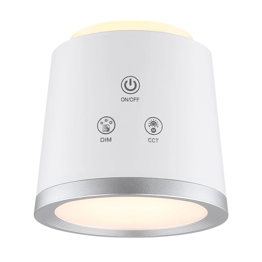 Globo - LED prigušiva dodirna stona lampa 4 u 1 LED/6W/3,7V 3000K/4000K/6500K 1500 mAh USB bela