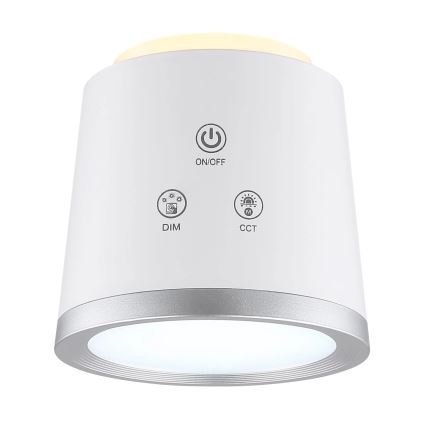 Globo - LED prigušiva dodirna stona lampa 4 u 1 LED/6W/3,7V 3000K/4000K/6500K 1500 mAh USB bela