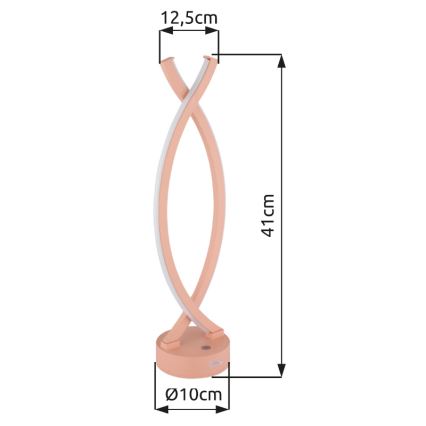 Globo - LED prigušiva dodirna stona lampa LED/1W/3,7V 3000K 1800 mAh USB ružičasta