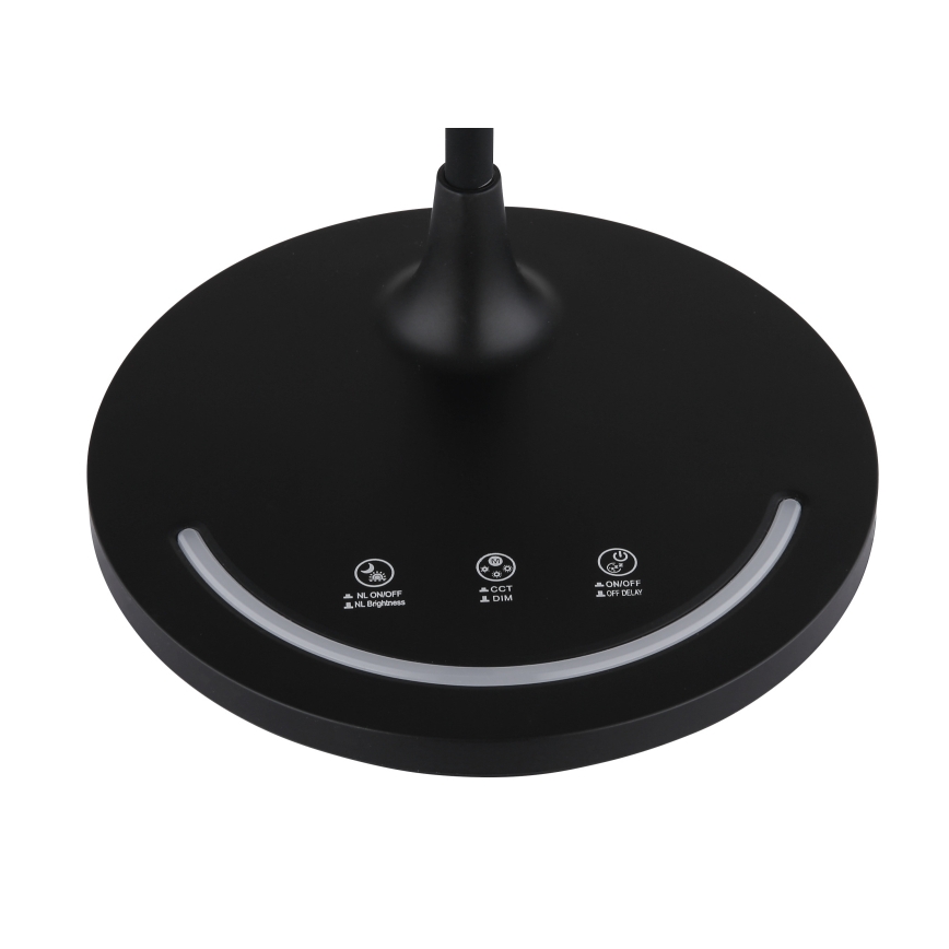 Globo - LED prigušiva fleksibilna dodirna stona lampa LED/12W/230V 3000/4000/6500K CRI 90 crna