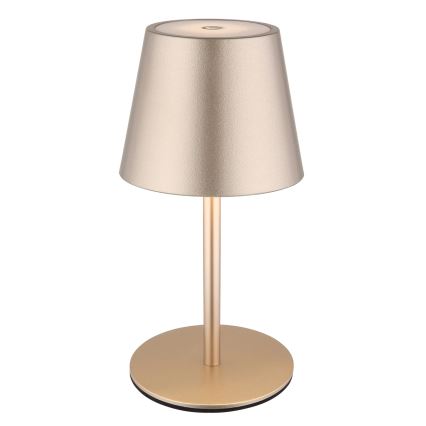 Globo - LED prigušiva dodirna punjiva spoljašnja stona lampa 3u1 LED/3W/5V 3000/4000/5000K IP54 1800 mAh mesing