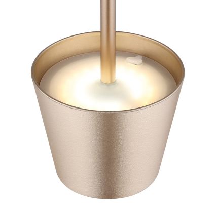 Globo - LED prigušiva dodirna punjiva spoljašnja stona lampa 3u1 LED/3W/5V 3000/4000/5000K IP54 1800 mAh mesing