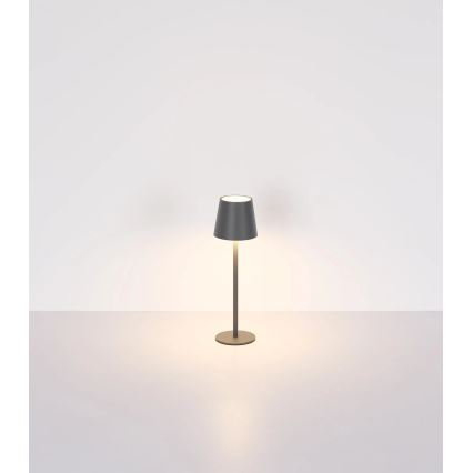 Globo - LED prigušiva dodirna punjiva spoljašnja stona lampa 3 u 1 LED/3W/5V 3000/4000/5000K IP54 1800 mAh siva