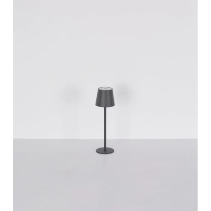 Globo - LED prigušiva dodirna punjiva spoljašnja stona lampa 3 u 1 LED/3W/5V 3000/4000/5000K IP54 1800 mAh siva
