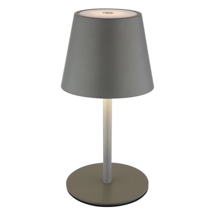 Globo - LED prigušiva dodirna punjiva spoljašnja stona lampa 3 u 1 LED/3W/5V 3000/4000/5000K IP54 1800 mAh siva