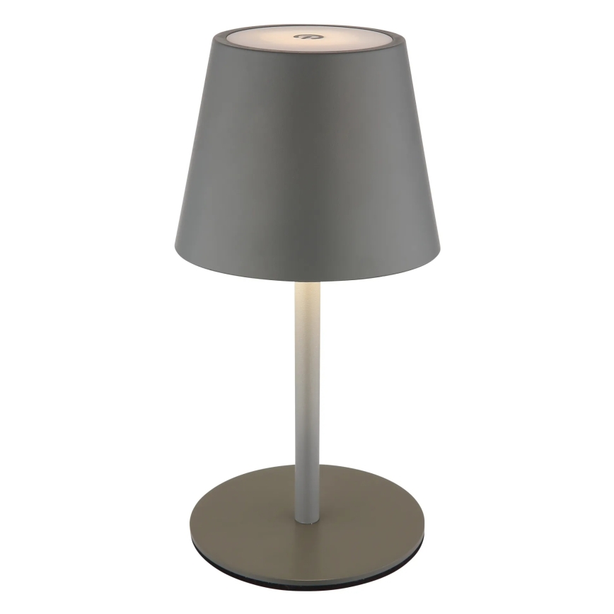 Globo - LED prigušiva dodirna punjiva spoljašnja stona lampa 3 u 1 LED/3W/5V 3000/4000/5000K IP54 1800 mAh siva