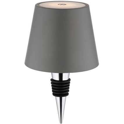 Globo - LED prigušiva dodirna punjiva spoljašnja stona lampa 3 u 1 LED/3W/5V 3000/4000/5000K IP54 1800 mAh siva