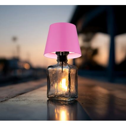Globo - LED prigušiva stona lampa na dodir, punjiva, za spoljašnju upotrebu, 3u1 LED/3W/5V 3000/4000/5000K IP54 1800 mAh ružičasta