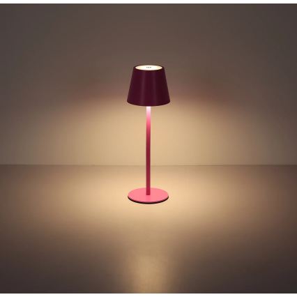 Globo - LED prigušiva stona lampa na dodir, punjiva, za spoljašnju upotrebu, 3u1 LED/3W/5V 3000/4000/5000K IP54 1800 mAh ružičasta