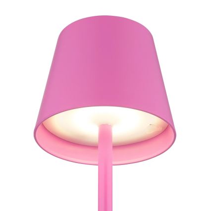 Globo - LED prigušiva stona lampa na dodir, punjiva, za spoljašnju upotrebu, 3u1 LED/3W/5V 3000/4000/5000K IP54 1800 mAh ružičasta