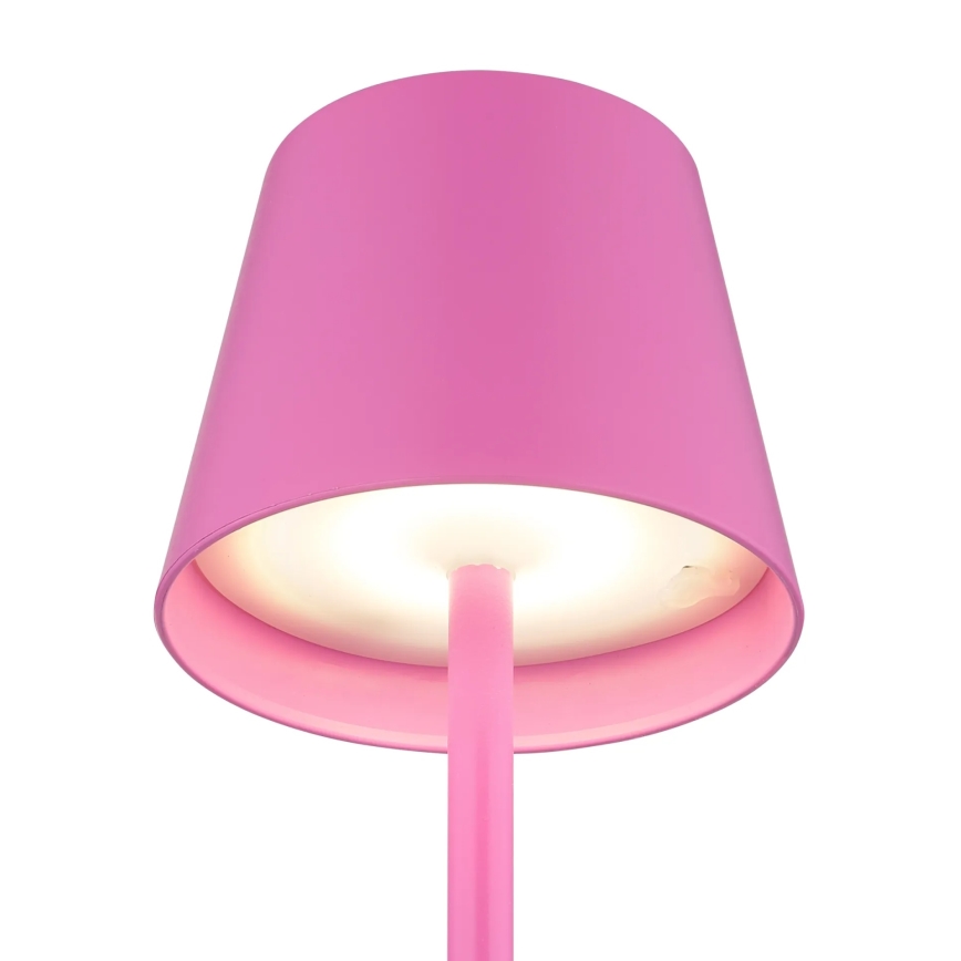 Globo - LED prigušiva stona lampa na dodir, punjiva, za spoljašnju upotrebu, 3u1 LED/3W/5V 3000/4000/5000K IP54 1800 mAh ružičasta