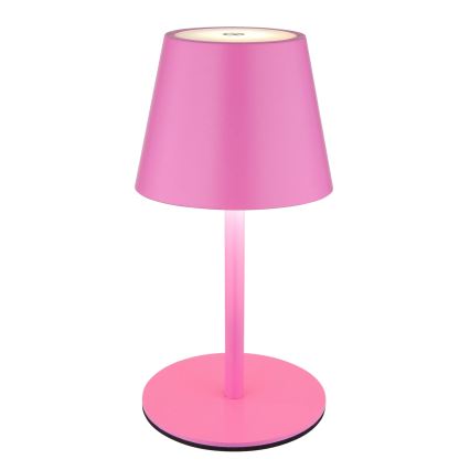 Globo - LED prigušiva stona lampa na dodir, punjiva, za spoljašnju upotrebu, 3u1 LED/3W/5V 3000/4000/5000K IP54 1800 mAh ružičasta