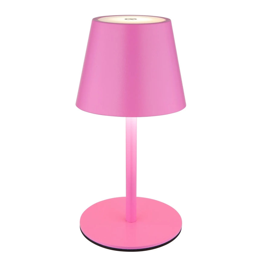Globo - LED prigušiva stona lampa na dodir, punjiva, za spoljašnju upotrebu, 3u1 LED/3W/5V 3000/4000/5000K IP54 1800 mAh ružičasta