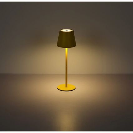 Globo - LED prigušiva dodirna punjiva spoljašnja stona lampa 3u1 LED/3W/5V 3000/4000/5000K IP54 1800 mAh žuta