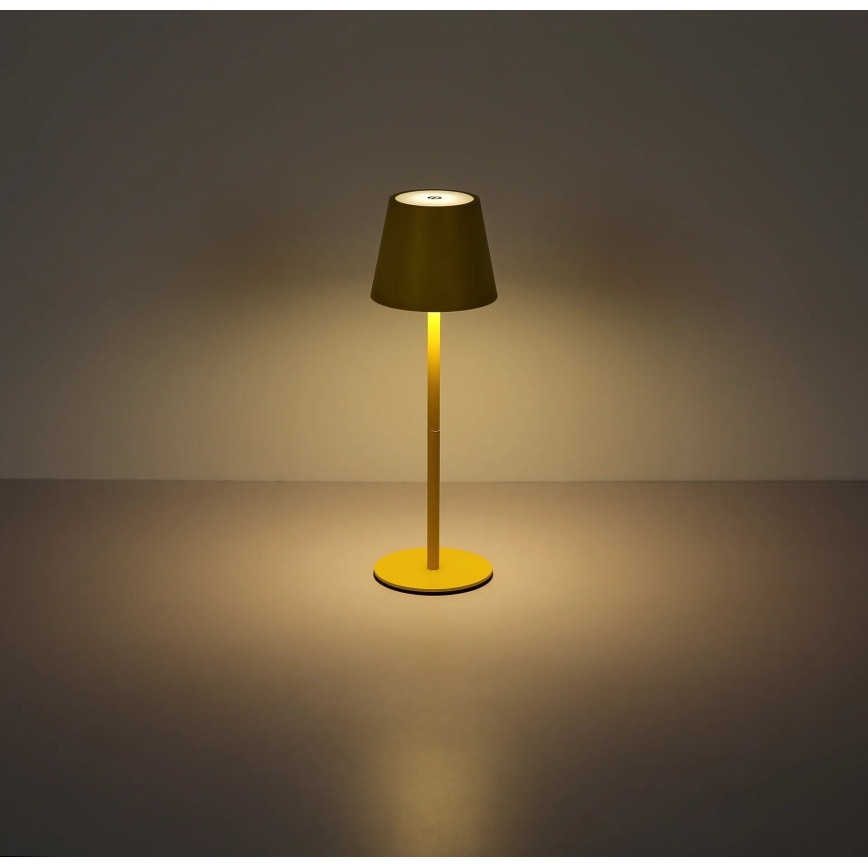 Globo - LED prigušiva dodirna punjiva spoljašnja stona lampa 3u1 LED/3W/5V 3000/4000/5000K IP54 1800 mAh žuta