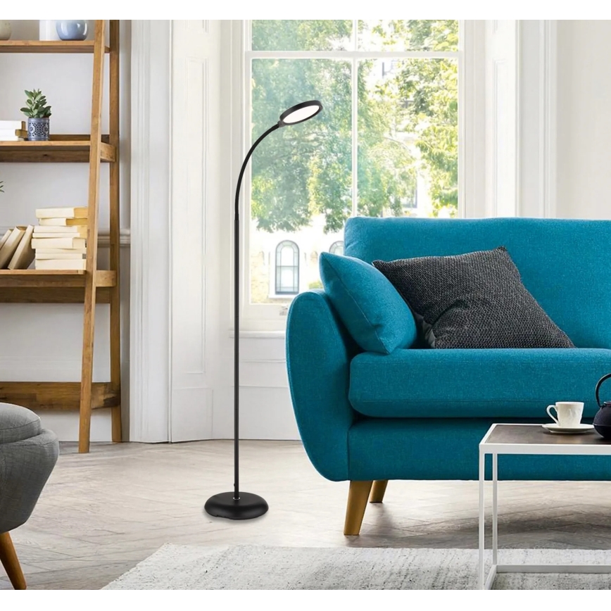 Globo - LED prigušiva dodirna podna lampa LED/8W/230V 2700K/4000K/6500K crna