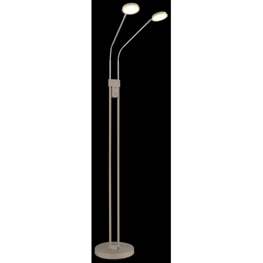 Globo - LED prigušiva podna lampa 2xLED/6,5W/230V 2700/3350/4000K bež